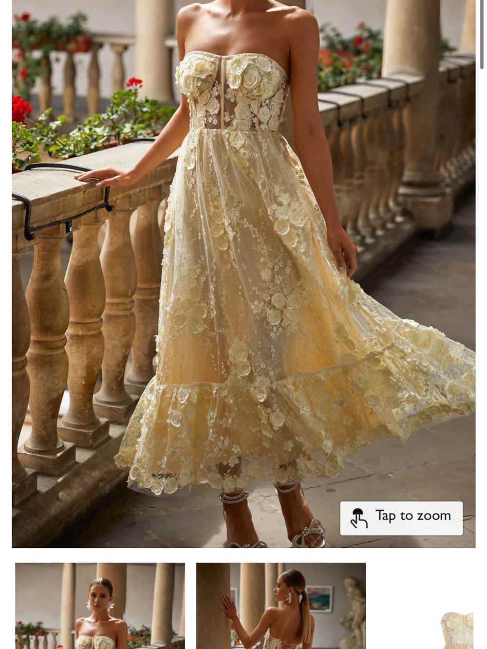 Dahlia Floral Lace Midi Dress